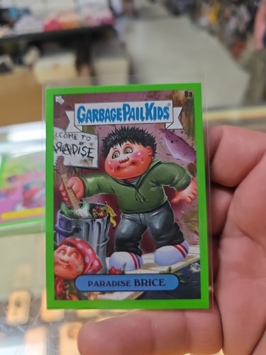 2024 Topps GPK Green Day Garbage Pail Kids Green Parallel Paradise Brice 8a