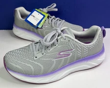 Skechers Go Run Balance 2 Gray Purple Womens Size 7.5 Athletic Running Shoes NEW