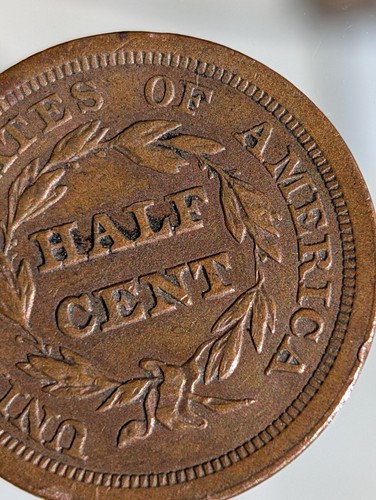 1851 USA Braided Hair Half Cent - Bild 2 von 8