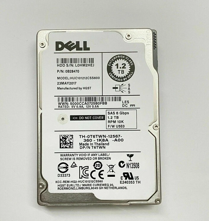HARD DRIVE Dell 1.2TB 6G 10K 2.5" SAS 0T6TWN T6TWN HUC101212CSS600 HDD - Image 4 of 4