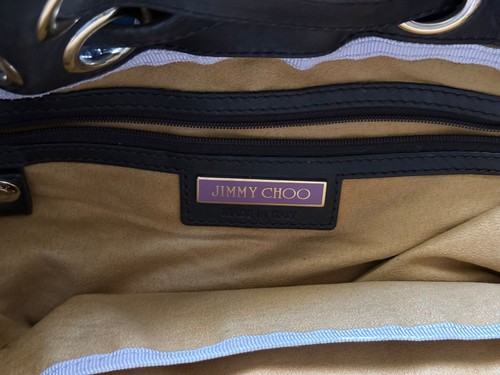 Auténtico bolso de hombro Jimmy Choo Ramona charol negro - Imagen 10 de 11