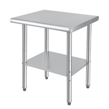 Stainless Steel Food Prep Table, 24 x 30 in NSF Commercial Kitchen Metal Tabl...