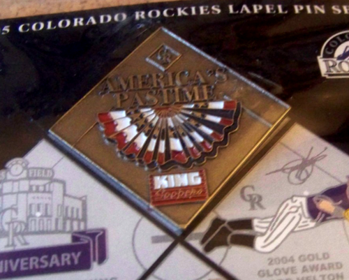 2005 Colorado Rockies puzzle pin set #1, 2,3, 4 backing card Helton Coors Field - Picture 5 of 13