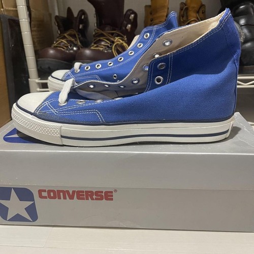 Deadstock Vintage Années 80 Converse All Star Basketball Toile Bleu Brillant 2024 19284 Us7,5