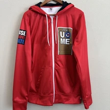 WWE Mens John Cena 2025 Farewell Tour Red Pullover Hoodie Last Time Sz Medium