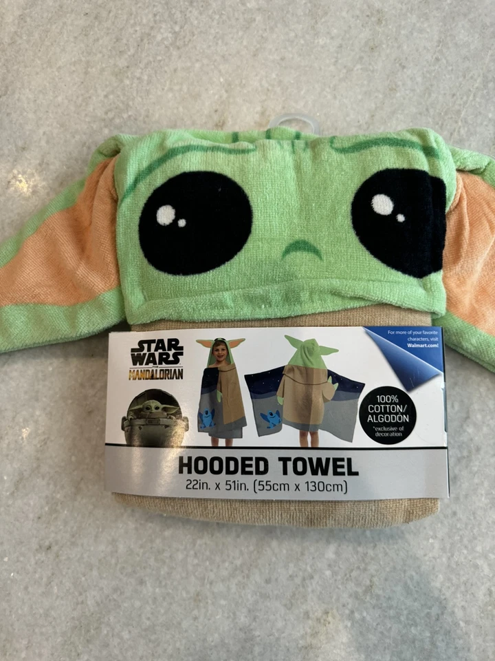 Toalla con Capucha Star Wars The Mandalorian The Child Baby Yoda 22 x 51 100% Algodón Foto 3 de 4