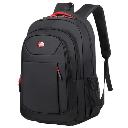 Schwarz Reiserucksack Unisex Große Kapazität Arbeit Schultasche Reißverschlüsse Robust - Bild 1 von 5