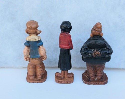 Popeye Olive oyl and Wimpy syroco set high grade no breaks no repais 1940's - Picture 5 of 8