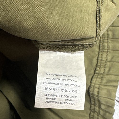 J Crew Ruffle Hem Utility Shirtdress Safari Olive Green Size 2 NEW Pockets - Picture 15 of 17