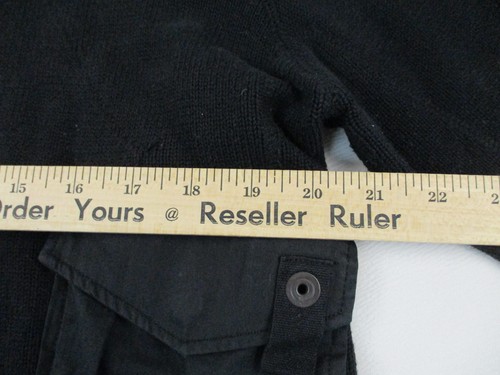 G Star Raw Knit Jacket Mens 2XL Black Cargo Pockets Full Zip Blan Vest Knit - Picture 6 of 11