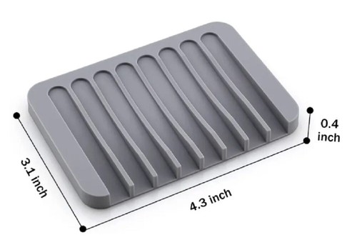 Silicone Soap Dish with Drain, 3 Pcs Bar Soap Holder for Shower/Bathroom - Picture 8 of 10