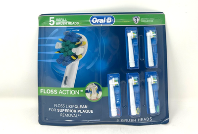 #ad Oral B FlossAction Electric Toothbrush Replacement Brush Heads Refills 5 Count $14.00