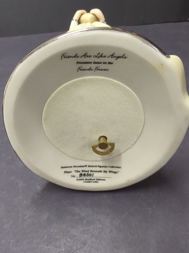 BRADFORD EDITIONS 2005 PORCELAIN MUSICAL ANGEL Friends are like Angels - Bild 5 von 5