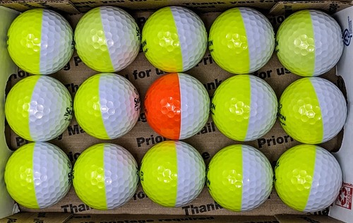 15 gebrauchte Golfbälle Srixon Z-Star gelb orange weiß 5A/4A fast neuwertig