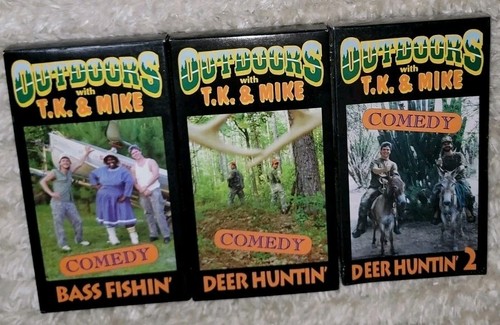 Lot 3 OUTDOORS T.K. & Mike DEER Huntin' 1, 2 hunting BASS FISHIN' fishing COMEDY - Bild 1 von 3