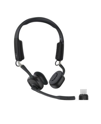 SHOKZ New OpenMeet UC - USB-C Open-Ear Bluetooth Computer Headset, Noise Black - 第 1/3 張圖片