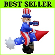 5ft Patriotic Love Heart Inflatable LED Lights Outdoor Decor