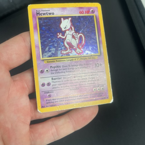 Mewtwo 10/102 Base Set Holo Pokémon Card HP - Foto 2 di 13