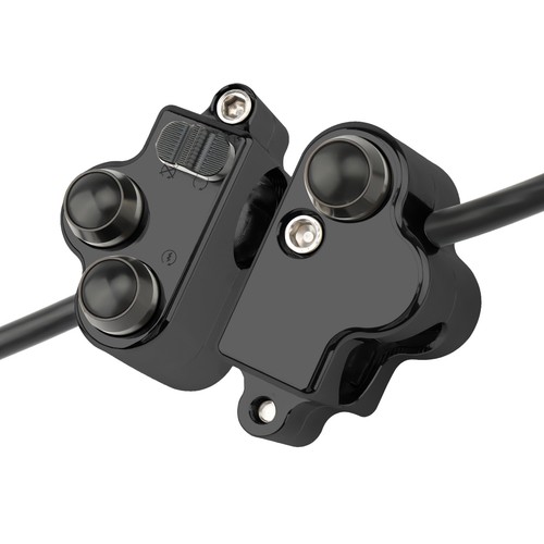 Motorcycle 7/8" Black Handlebar Turn Signal Switch Controller Housing For Harley - Picture 8 of 14