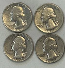 1941 - 1944 Washington Silver Quarters - 4 Piece WWIII SET!    MEGA SALE LOT #10