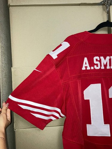 SAN FRANCISCO 49ERS JERSEY MENS SIZE 48 NIKE RED ON FIELD ALEX SMITH #11 Y2K - Picture 4 of 18
