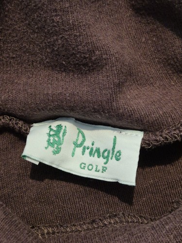 Pringle Golf girocollo marrone cotone medio, vintage - Foto 6 di 9