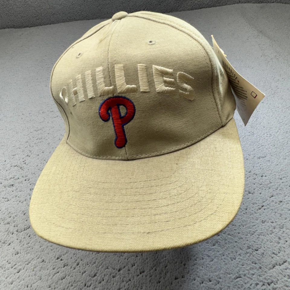 费城费城人队帽子带男式均码棕褐色卡其色美国职棒大联盟棒球 — 第 2/4 张图片