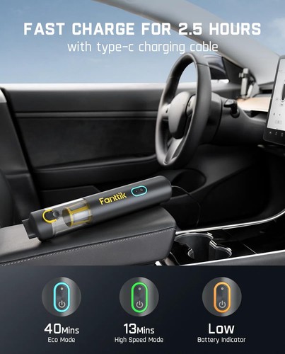 Slim V8 APEX Car Vacuum, 4-in-1 Portable Mini Cordless Vacuum with 19000pa Su... - Picture 4 of 9