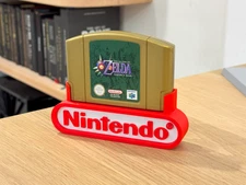 🎮Nintendo 64 Cartridge Display Stand – Retro Game Holder for N64 – Red 🎮