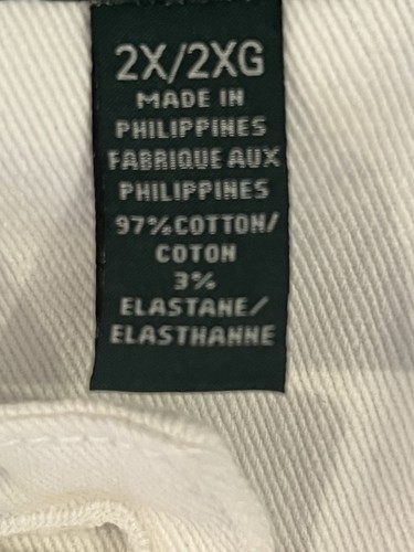 NWT Ralph Lauren LRL Jeans Co White Denim Jacket Woman 2X Stretchy Trucker Biker - Picture 12 of 15