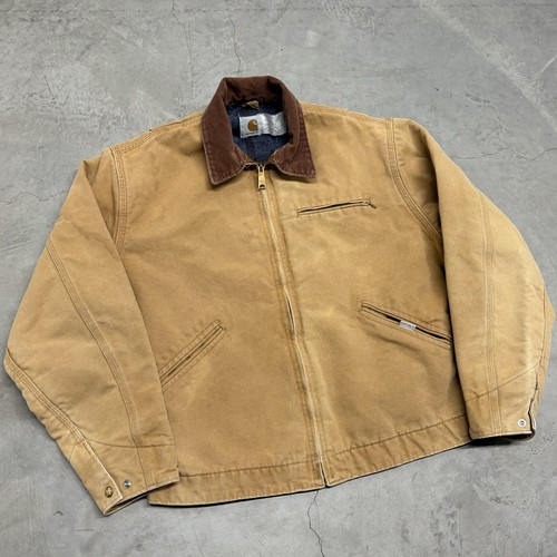 Chaqueta Carhartt Detroit vintage años 80 J01 color tostado desteñido para hombre talla M forrada con manta - Imagen 2 de 10