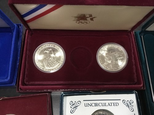 7 COMMEMORATIVE SILVER DOLLAR LOT IKE-USO-WHITE HOUSE-OLYMPIC-STATUE LIBERTY #2 - Picture 3 of 16