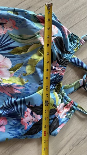 NEXT Blue And Pink Tropical Print Tankini Top Size 36 B/C - Picture 3 of 5