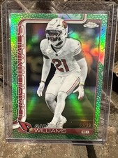 2025 Topps Chrome Garrett Williams Green Leather Border Refractor /99 Cardinals
