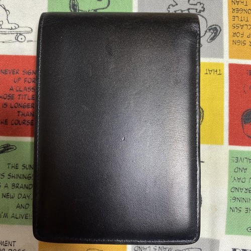 Montblanc Memo Color Black Leather Pad Cover & Billfold No Box From Japan - Picture 2 of 7