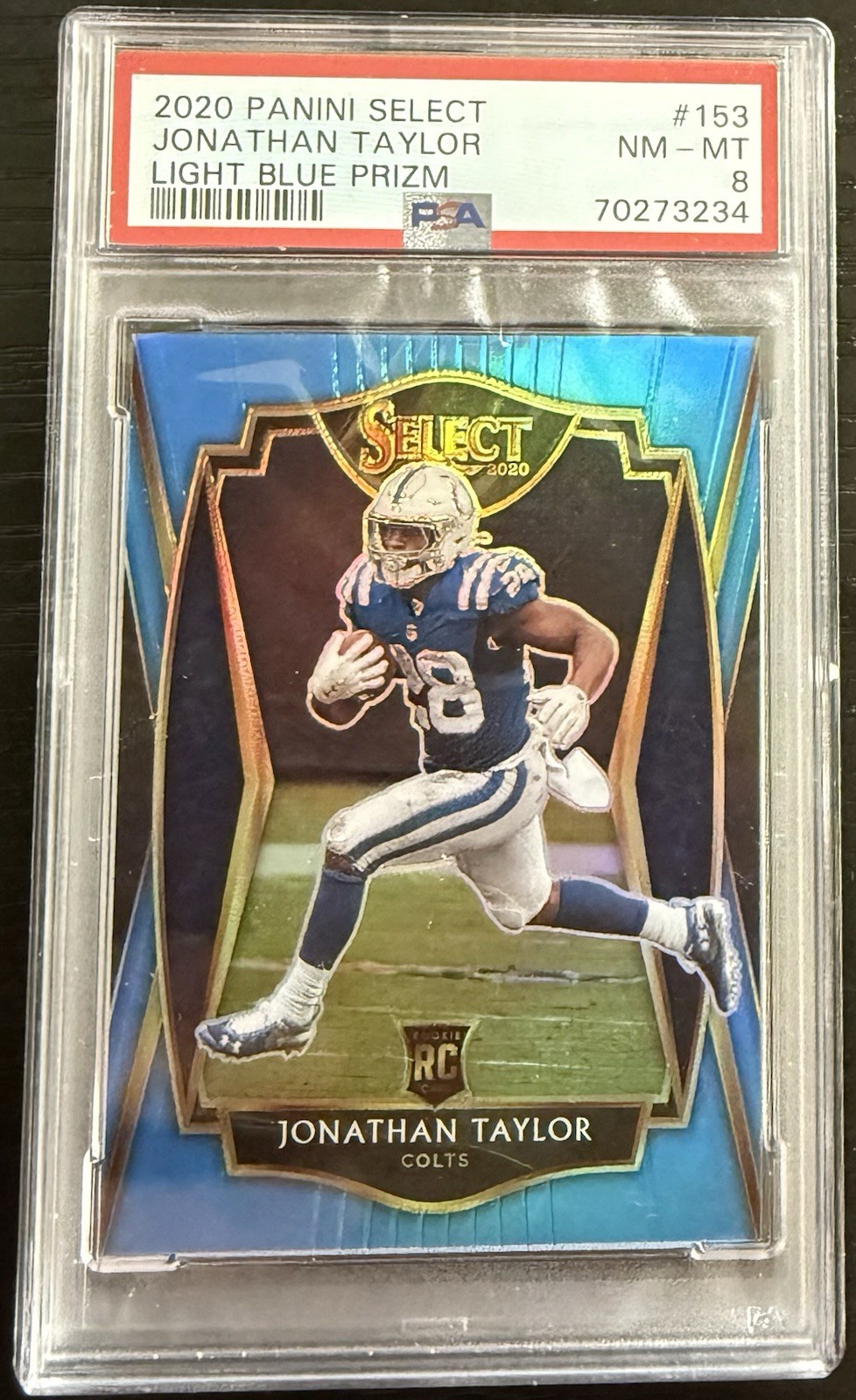 2020 Panini Select-Premier Level Jonathan Taylor #153 Light Blue Prizm /99 (RC)