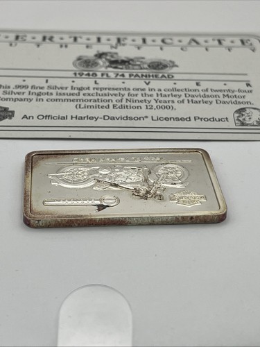 Harley Davidson 1948 FL 74 Panhead .999 Silver Ingot - Picture 5 of 8