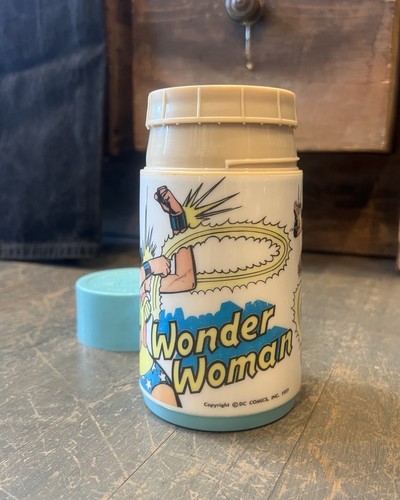 Vintage 1977 Wonder Woman Thermoskanne Aladdin blau: DC Comics Cosplay Gadot - Bild 7 von 8