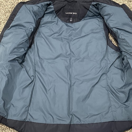 Lands End Damengröße Small gefütterte Reißverschluss Weste Daunenfüllung Federn gesteppte Taschen - Bild 8 von 9