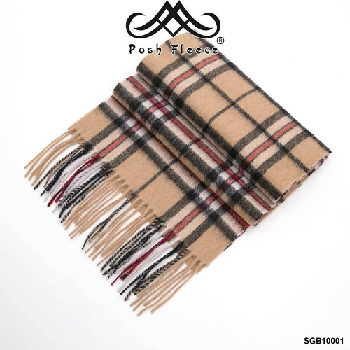 POSH FLEECE Pure Wool Scarf with Fringe Wrap 170CM x 30CM Soft Fashion Warm Scar - Picture 1 of 5