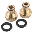 2pc Aus Brass Adaptor Female 20mm x 12mm Snap on Hose Tap Fitting Connector