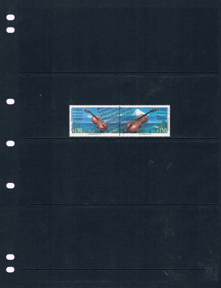 $3,75 Scott значение - 1994 CHILE скрипки классические музыкальные инструменты CV MNH NH UMM - Изображение 2 из 4