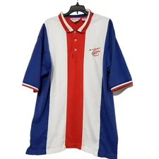 NOLOGO by Tonix  Multicolor Striped Whith/Blue/Red Polo Shirt 2XL