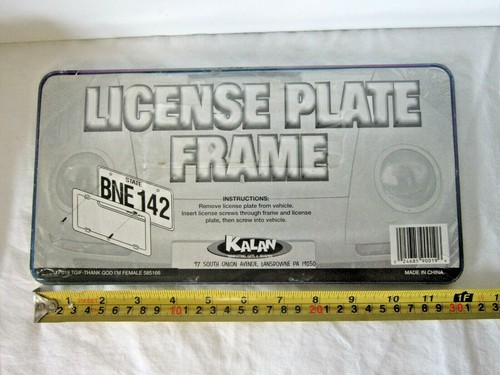 Kalan Plastic License Plate Frame TGIF Thank God I'm Female ~ LP-019 - Picture 4 of 4