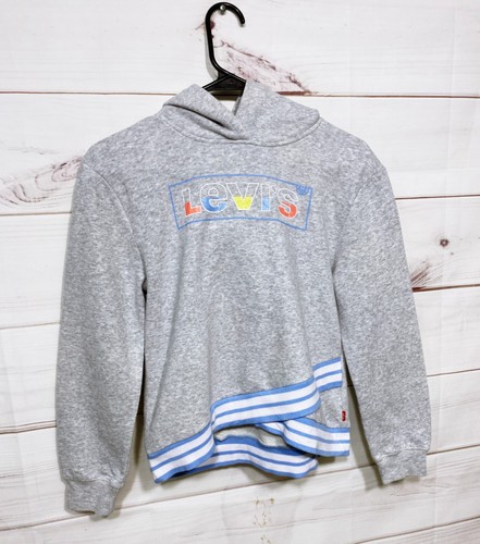 Levi's Girls Hoodie Size L 12-13 Yrs Gray Long Sleeve Pullover - Picture 2 of 10