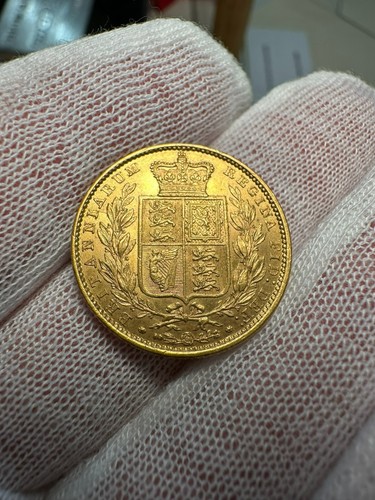 1849 Great Britain Gold Sovereign AU Double Date KM# 736.1 - Picture 10 of 10