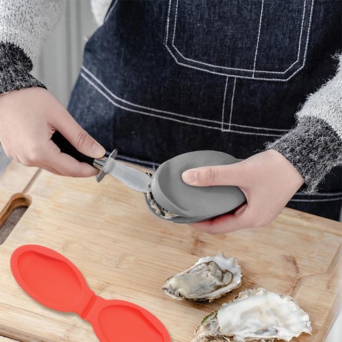1 Pc Silicone Oyster Shucking Guard Shellfish Seafood Scallop Opener Hand Clip