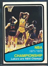 1972 Topps Basketball #159 WILT CHAMBERLAIN NBA Champs Los Angeles Lakers~ NM oc
