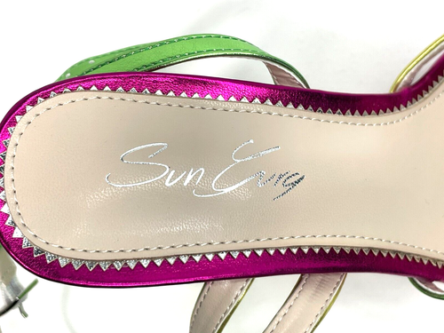 Sun Gurg Womens Open Toe Sandals Ankle Strap Platform Chunky High Heels 7 USA - Picture 17 of 22
