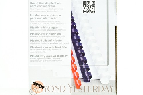 NEW: PEACH A4 PLASTIC BINDING COMBS - WHITE - 50 PACK - 21 RING - 44mm 440 SHEET - Picture 3 of 5